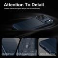 iPhone 18 Pro Brushed TPU Case - Carbon Fiber - Blue