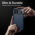 iPhone 18 Pro Brushed TPU Case - Carbon Fiber - Blue