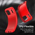 iPhone 18 Pro Brushed TPU Case - Carbon Fiber - Red