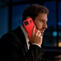 iPhone 18 Pro Brushed TPU Case - Carbon Fiber - Red