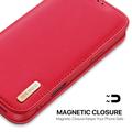 iPhone 18 Pro Dux Ducis Hivo Wallet Leather Case - Red