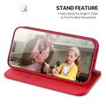 iPhone 18 Pro Dux Ducis Hivo Wallet Leather Case - Red