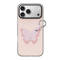 iPhone 18 Pro Dux Ducis Luvy Case with Finger Ring/Hand Strap - Light Pink / Butterfly