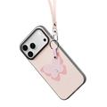iPhone 18 Pro Dux Ducis Luvy Case with Finger Ring/Hand Strap - Light Pink / Butterfly