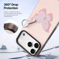iPhone 18 Pro Dux Ducis Luvy Case with Finger Ring/Hand Strap - Light Pink / Butterfly