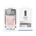 iPhone 18 Pro Dux Ducis Luvy Case with Finger Ring/Hand Strap - Light Pink / Butterfly