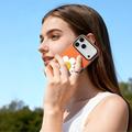 iPhone 18 Pro Dux Ducis Luvy Case with Finger Ring/Hand Strap - Orange / Daisy