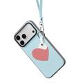 iPhone 18 Pro Dux Ducis Luvy Case with Finger Ring/Hand Strap - Sky Blue / Heart