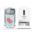 iPhone 18 Pro Dux Ducis Luvy Case with Finger Ring/Hand Strap - Sky Blue / Heart