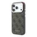 iPhone 18 Pro Guess 4G Gold Frame Case - MagSafe Compatible - Brown