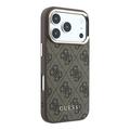 iPhone 18 Pro Guess 4G Gold Frame Case - MagSafe Compatible - Brown