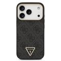iPhone 18 Pro Guess 4G Strass Triangle Logo Gold Frame MagSafe Case