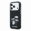 iPhone 18 Pro Karl Lagerfeld Semi Wrap Smooth Sketch Bodies Magsafe Case - Black