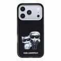 iPhone 18 Pro Karl Lagerfeld Semi Wrap Smooth Sketch Bodies Magsafe Case - Black