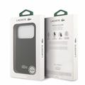 iPhone 18 Pro Lacoste Iconic Petit Pique Metal Logo Case - MagSafe Compatible - Black