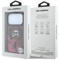 iPhone 18 Pro Max/17 Pro Max Karl Lagerfeld Liquid Glitter Karl & Choupette Heads MagSafe Case - Burgundy