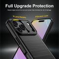 iPhone 18 Pro Max Brushed TPU Case - Carbon Fiber - Black