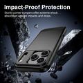 iPhone 18 Pro Max Brushed TPU Case - Carbon Fiber - Black