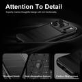 iPhone 18 Pro Max Brushed TPU Case - Carbon Fiber - Black