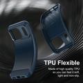 iPhone 18 Pro Max Brushed TPU Case - Carbon Fiber - Blue