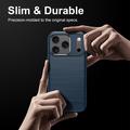 iPhone 18 Pro Max Brushed TPU Case - Carbon Fiber - Blue
