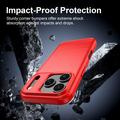 iPhone 18 Pro Max Brushed TPU Case - Carbon Fiber - Red
