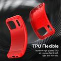 iPhone 18 Pro Max Brushed TPU Case - Carbon Fiber - Red