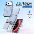 iPhone 18 Pro Max Dux Ducis Lawa Wallet Leather Case w. Magnetic Cover - Baby Blue