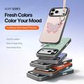 iPhone 18 Pro Max Dux Ducis Luvy Case with Finger Ring/Hand Strap - Light Pink / Butterfly