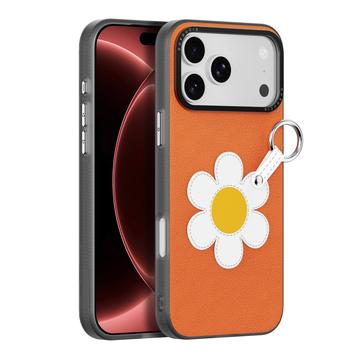 iPhone 18 Pro Max Dux Ducis Luvy Case with Finger Ring/Hand Strap - Orange / Daisy
