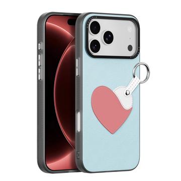 iPhone 18 Pro Max Dux Ducis Luvy Case with Finger Ring/Hand Strap - Sky Blue / Heart