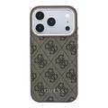 iPhone 18 Pro Max Guess 4G Gold Frame Case - MagSafe Compatible - Brown
