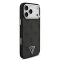 iPhone 18 Pro Max Guess 4G Strass Triangle Logo Gold Frame MagSafe Case