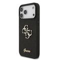 iPhone 18 Pro Max Guess Fixed Glitter 4G Metal Logo Case - Black