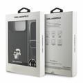 iPhone 18 Pro Max Karl Lagerfeld Saffiano Crossbody Metal Karl & Choupette Case - Black