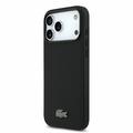 iPhone 18 Pro Max Lacoste Iconic Petit Pique Metal Logo Case - MagSafe Compatible - Black
