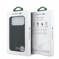 iPhone 18 Pro Max Lacoste Iconic Petit Pique Metal Logo Case - MagSafe Compatible - Black