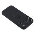 iPhone 18 Pro Max Liquid Silicone Case with Ring Holder and Wrist Strap