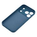 iPhone 18 Pro Max Liquid Silicone Case with Ring Holder and Wrist Strap - Midnight Blue