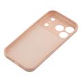 iPhone 18 Pro Max Liquid Silicone Case with Ring Holder and Wrist Strap - Pink