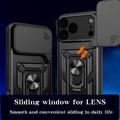 iPhone 18 Pro Max Rotary Ring Hybrid Case with Camera Shield