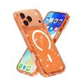 iPhone 18 Pro Max Stylish Glitter Series Hybrid Case - MagSafe Compatible - Orange