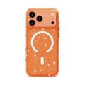iPhone 18 Pro Max Stylish Glitter Series Hybrid Case - MagSafe Compatible - Orange
