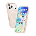 iPhone 18 Pro Max Stylish Glitter Series Hybrid Case - MagSafe Compatible - Gold