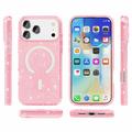 iPhone 18 Pro Max Stylish Glitter Series Hybrid Case - MagSafe Compatible - Pink