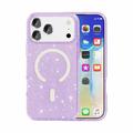 iPhone 18 Pro Max Stylish Glitter Series Hybrid Case - MagSafe Compatible - Purple