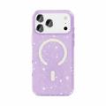 iPhone 18 Pro Max Stylish Glitter Series Hybrid Case - MagSafe Compatible - Purple