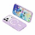 iPhone 18 Pro Max Stylish Glitter Series Hybrid Case - MagSafe Compatible - Purple