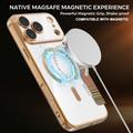 iPhone 18 Pro Max Stylish Magnetic Flip Case with RFID Card Slots - Brown