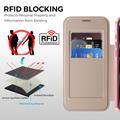 iPhone 18 Pro Max Stylish Magnetic Flip Case with RFID Card Slots - Pink